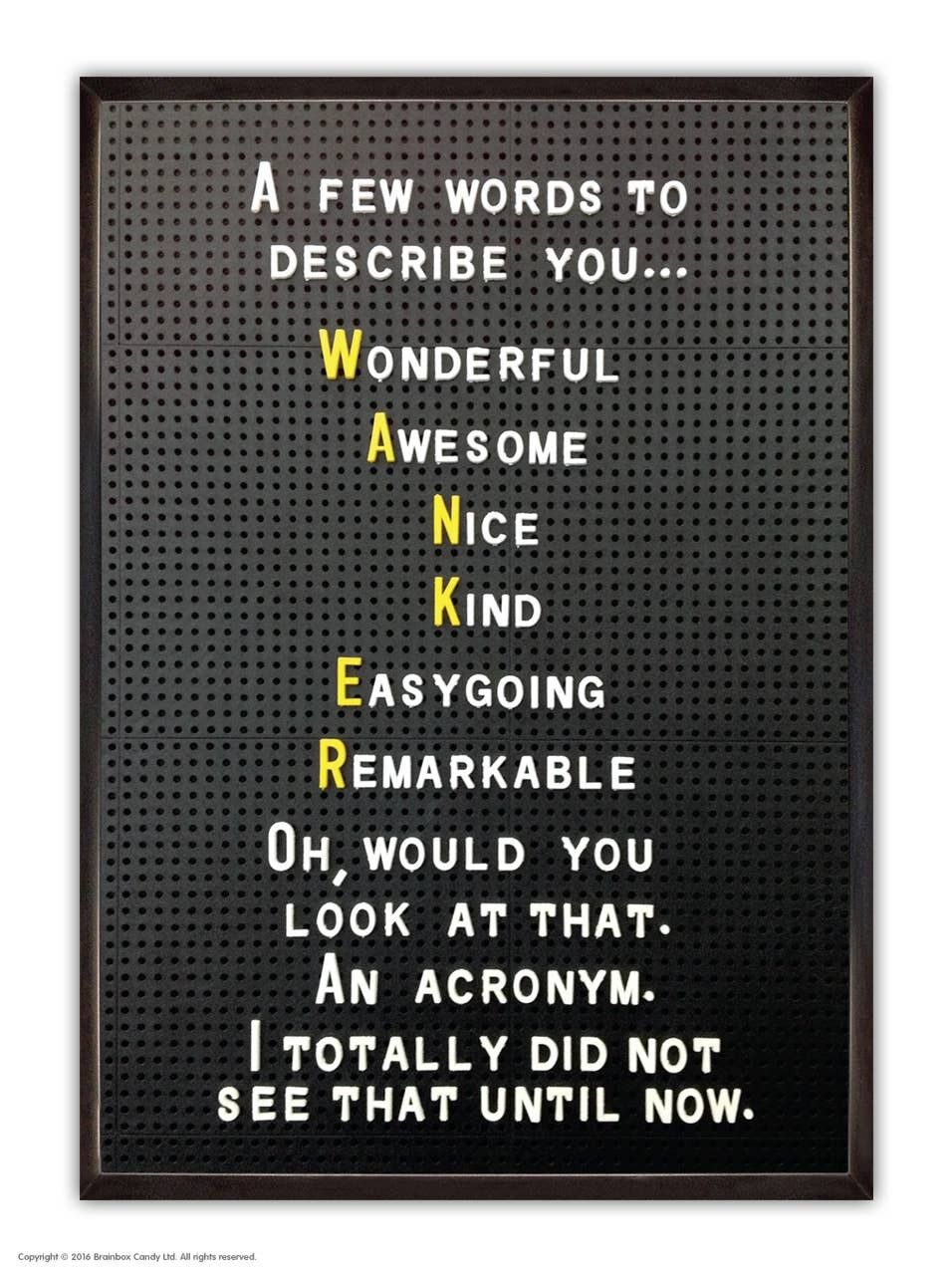 Wanker Acronym Notebook A6 Notebook