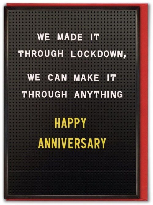 Lockdown Anniversary Funny Anniversary Card