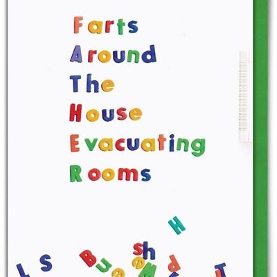 Farts Around The House Funny Father's Day Card