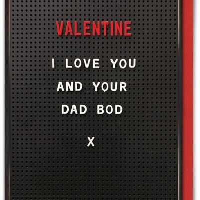Dad Bod Funny Valentines Card