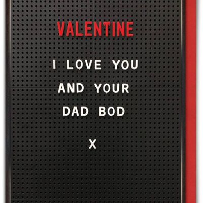 Dad Bod Funny Valentines Card