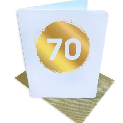 Petite carte d'anniversaire du 70e âge