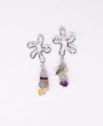 Boucles d'oreilles ALICE fluorite 1