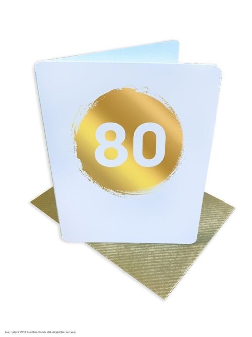 80th Age Birthday Small Card