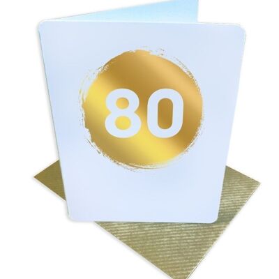 80th Age Birthday Small Card