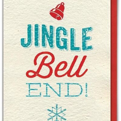 Tarjeta de Navidad divertida de Jingle Bell End
