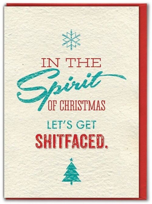 Shitfaced Funny Christmas Card