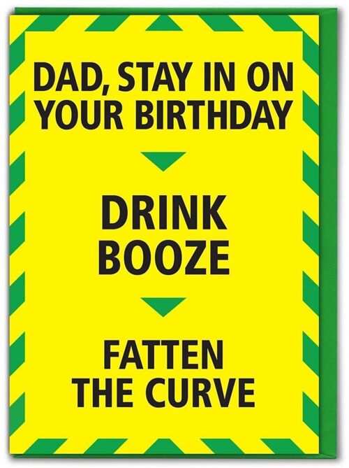 Dad Fatten The Curve Funny Birthday Card