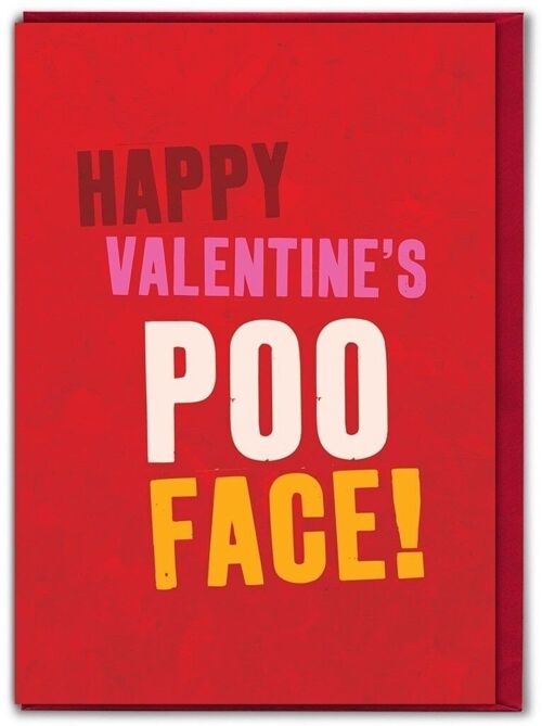 Valentines Poo Face Funny Valentines Card