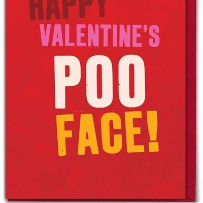 Valentines Poo Face Funny Valentines Card