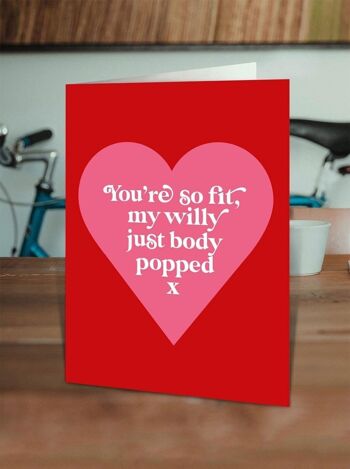 Carte de Saint Valentin drôle - Willy Body Pop 2