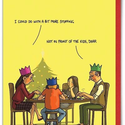 Lustige Weihnachtskarte - A bit More Stuffing von Brainbox Candy
