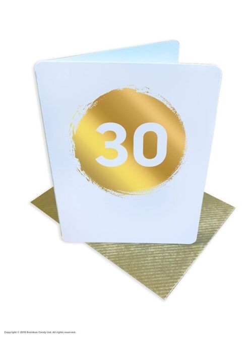 30th Age Birthday Small Card