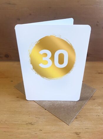 Petite carte anniversaire 30 ans 2