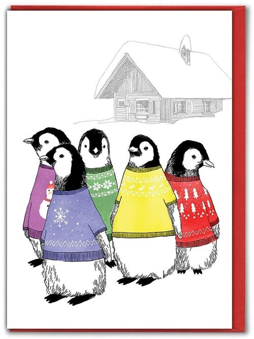 Penguin Jumpers Funny Christmas Card