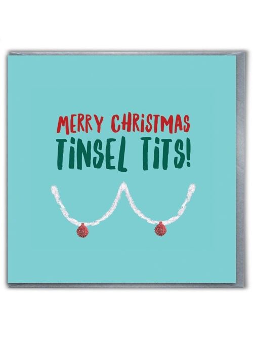 Funny Birthday Card - Tinsel Tits
