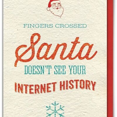 Tarjeta de Navidad divertida de la historia de Internet
