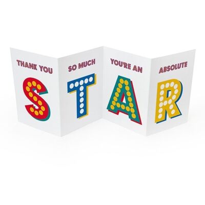 Funny Concertina Card - Absolute Star
