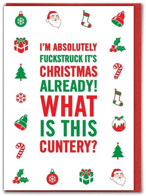 Funny Christmas Card - Fuckstruck by Brainbox Candy