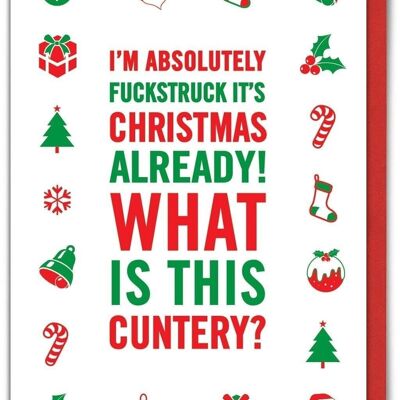 Funny Christmas Card - Fuckstruck by Brainbox Candy