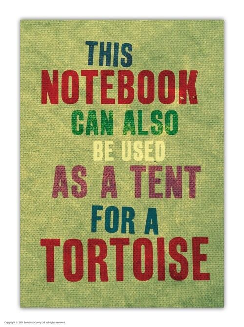 Tortoise Tent Notebook A6 Notebook