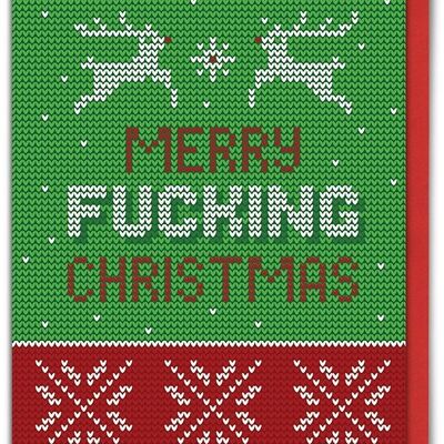 Merry Fucking Xmas Rude Christmas Card