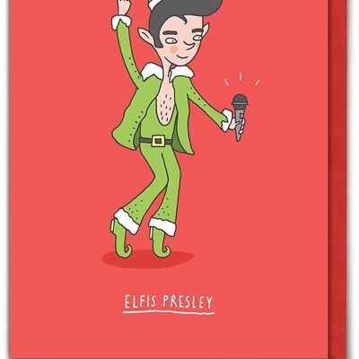 Elfis Presley Funny Christmas Card