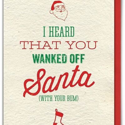 Cartolina di Natale divertente con Babbo Natale