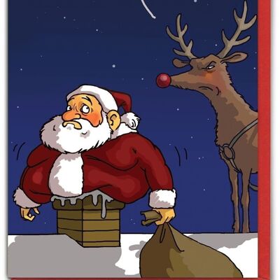 Funny Card - Lockdown Santa by Brainbox Candy