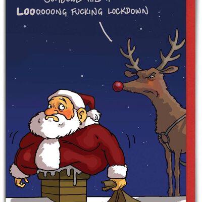 Funny Card - Lockdown Santa by Brainbox Candy