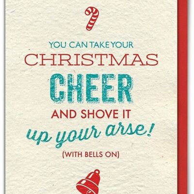 Cartolina di Natale divertente allegria di Natale