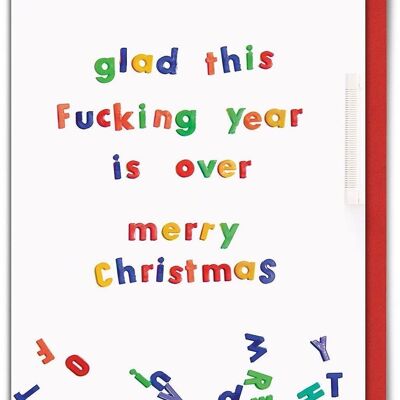 Glad This F*cking Year Is Over Rude Christmas Card