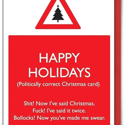Cartolina di Natale divertente politicamente corretta