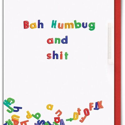 Carte de Noël Bah Humbug et Sh*t Rude