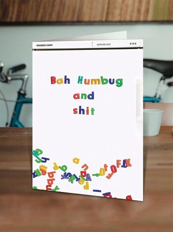 Carte de Noël Bah Humbug et Sh*t Rude 2