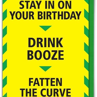 Tarjeta de cumpleaños divertida de bebida alcohólica de cumpleaños