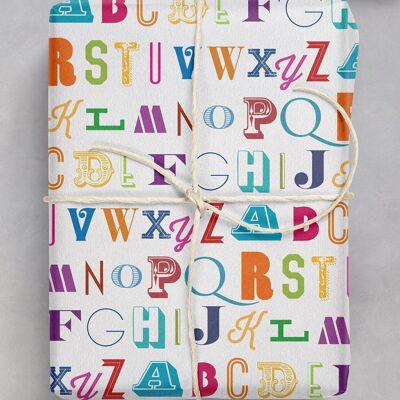 Alphabet Wrap**Flat Packed in pack of 25 sheets**