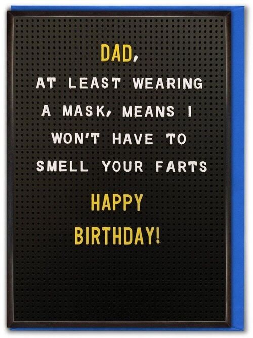 Dad Birthday Mask Funny Dad Card