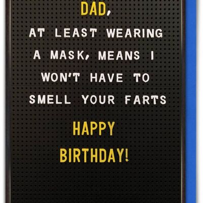 Dad Birthday Mask Funny Dad Card