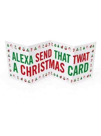 Carte de Noël drôle d'accordéon - Noël d'Alexa 1