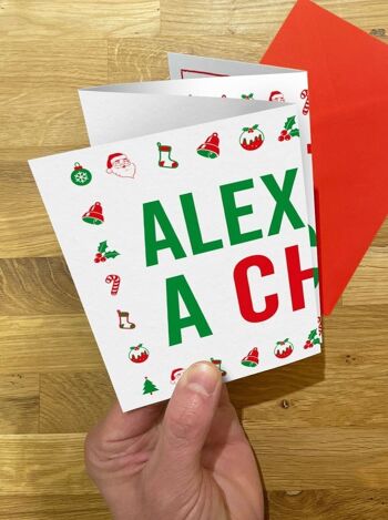 Carte de Noël drôle d'accordéon - Noël d'Alexa 2
