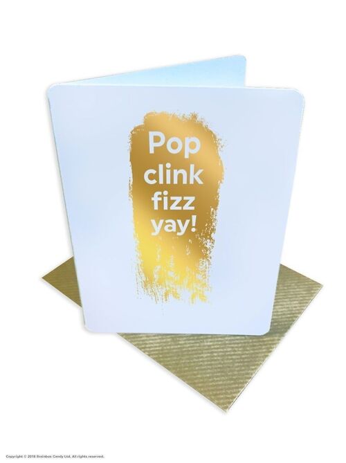 Pop Clink Fizz Birthday Small Card