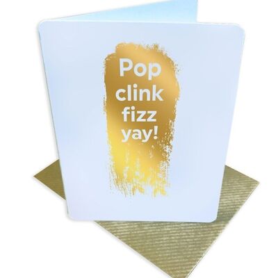 Pop Clink Fizz Birthday Small Card