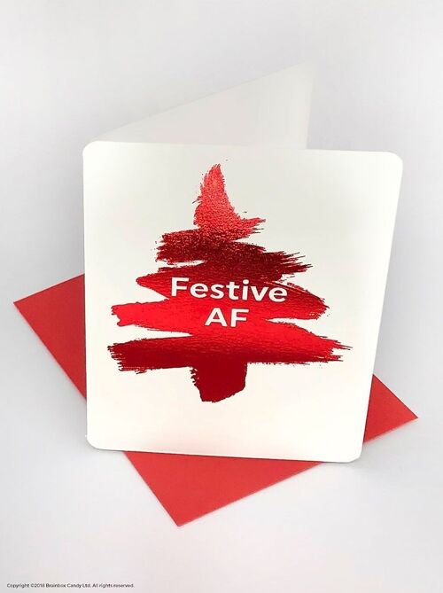 Festive AF Funny Christmas Small Card