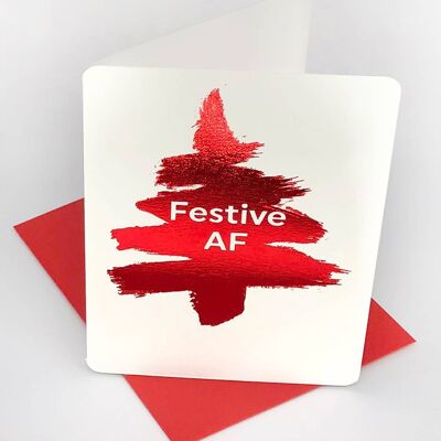 Festive AF Funny Christmas Small Card