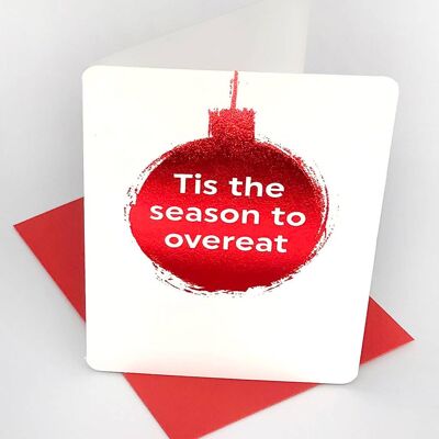 Time To Over-eat Funny Christmas Small Card