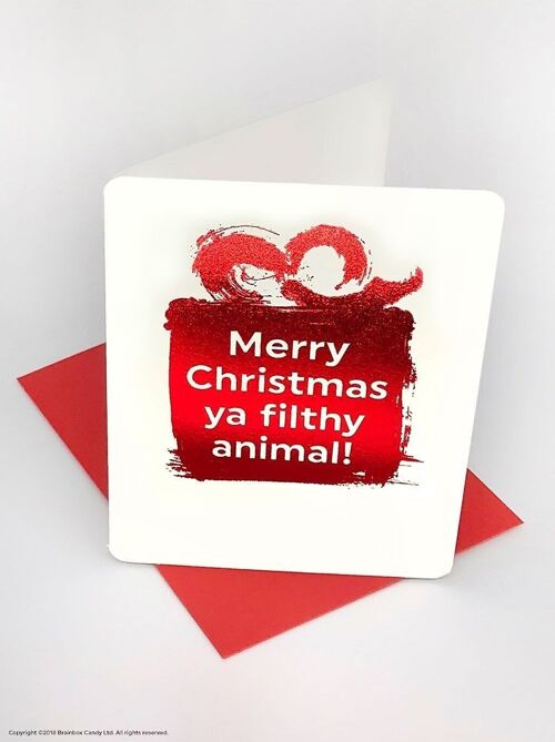 Christmas Filthy Animal Funny Christmas Small Card