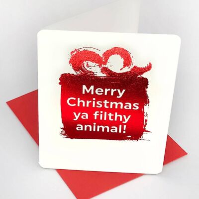 Christmas Filthy Animal Funny Christmas Small Card