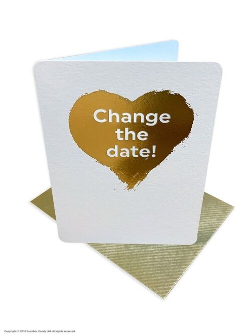 Change The Date Wedding Small Card
