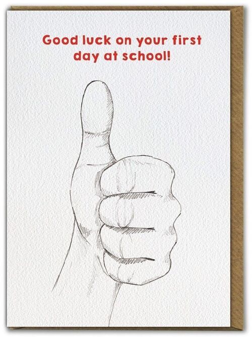1st Day At School Funny New School Card